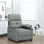 Fauteuil elektrisch verstelbaar stof donkergrijs 73x90x100 cm