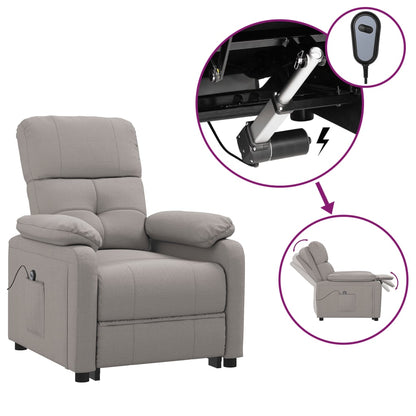Fauteuil Verstelbaar Elektrisch Stof Taupe