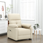 Fauteuil elektrisch verstelbaar stof crèmekleurig 73x90x100 cm