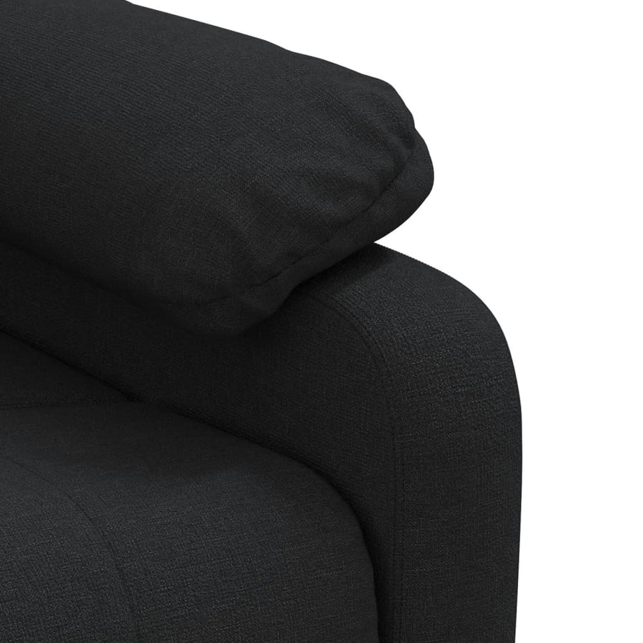 Massagestoel elektrisch stof zwart Zwart