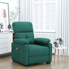 Electric adjustable massage chair dark green fabric