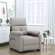 Massagestoel elektrisch taupe stof 73x90x100 cm