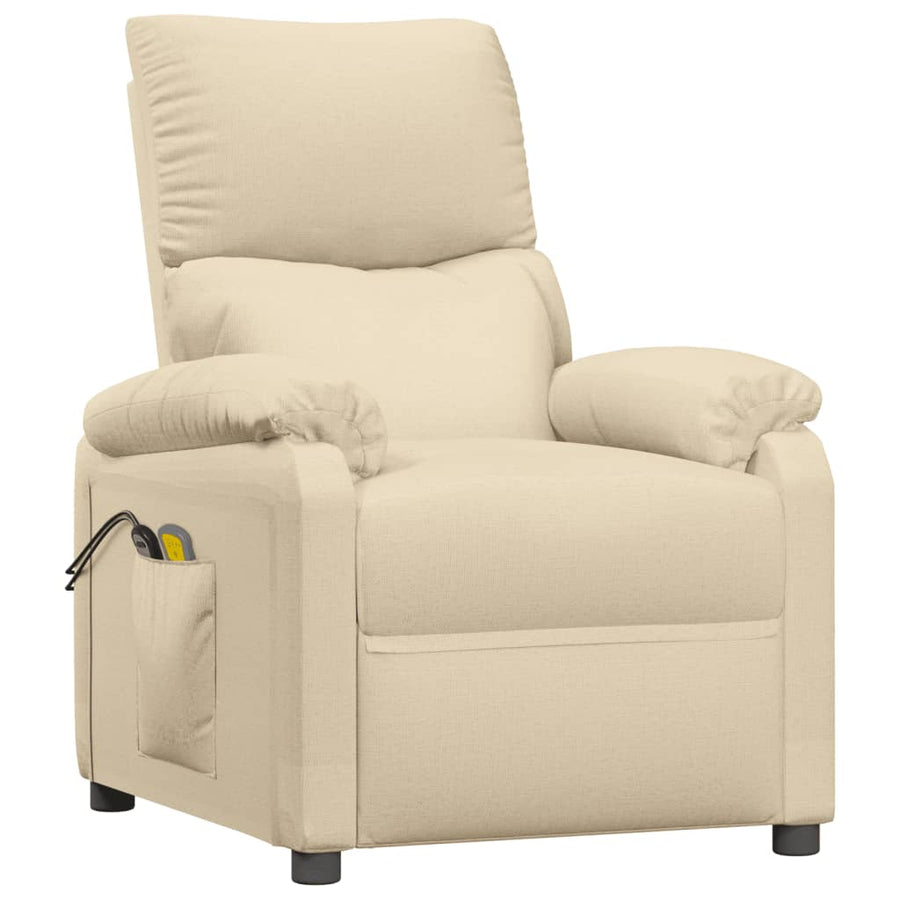 Massagestoel Elektrisch Stof Kleurig Crème