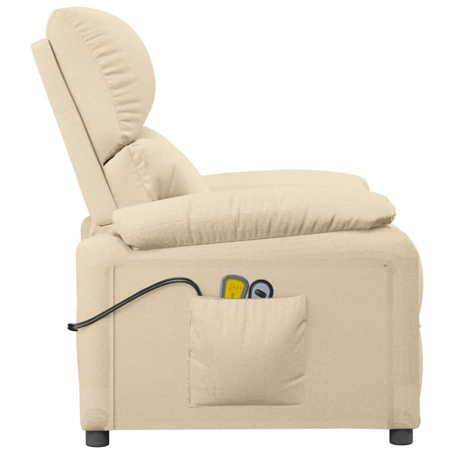 Massagestoel Elektrisch Stof Kleurig Crème