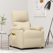 Massagestoel elektrisch stof crème 70,5x90x100 cm