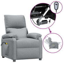 Massagestoel Elektrisch Stof Lichtgrijs