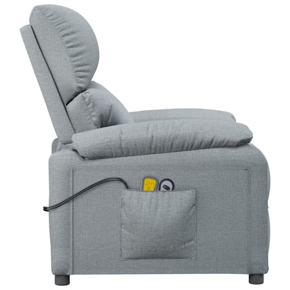 Massagestoel Elektrisch Stof Lichtgrijs