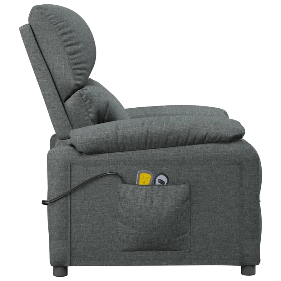 Massagestoel Elektrisch Stof Donkergrijs