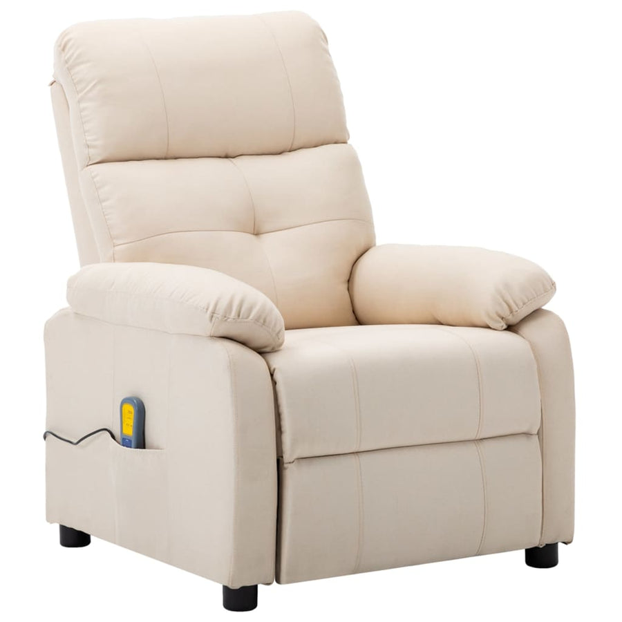 elektrische massagestoel crème stof