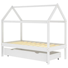 Kinderbedframe Met Lade Massief Grenenhout 80 x 160 cm Wit 1 lade