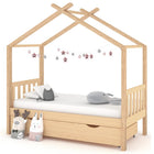 Kids Bed Frame with Drawer Solid Pine Wood 80x160 cm