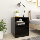 Bedside tables 2 pcs 40x40x50 cm carved wood black