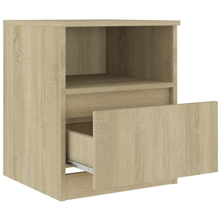 Nachtkastje 40X40X50 Cm Spaanplaat Kleurig 1 Sonoma eiken