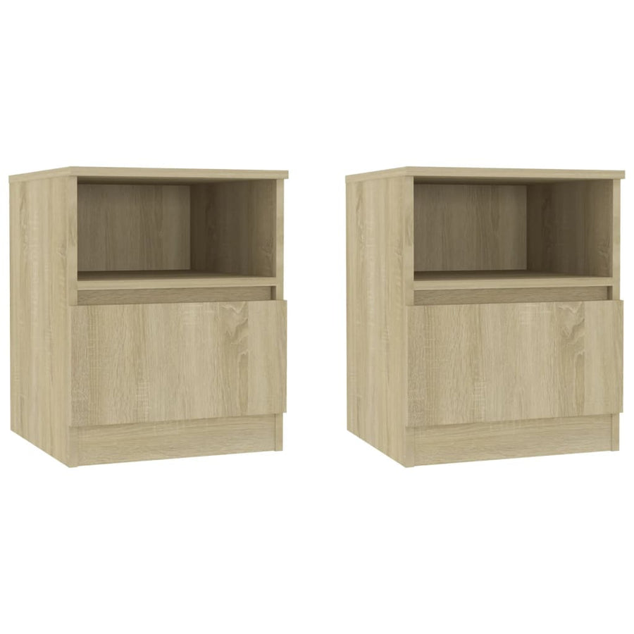 Nachtkastjes 40X40X50 Cm Spaanplaat Kleurig 2 Sonoma eiken