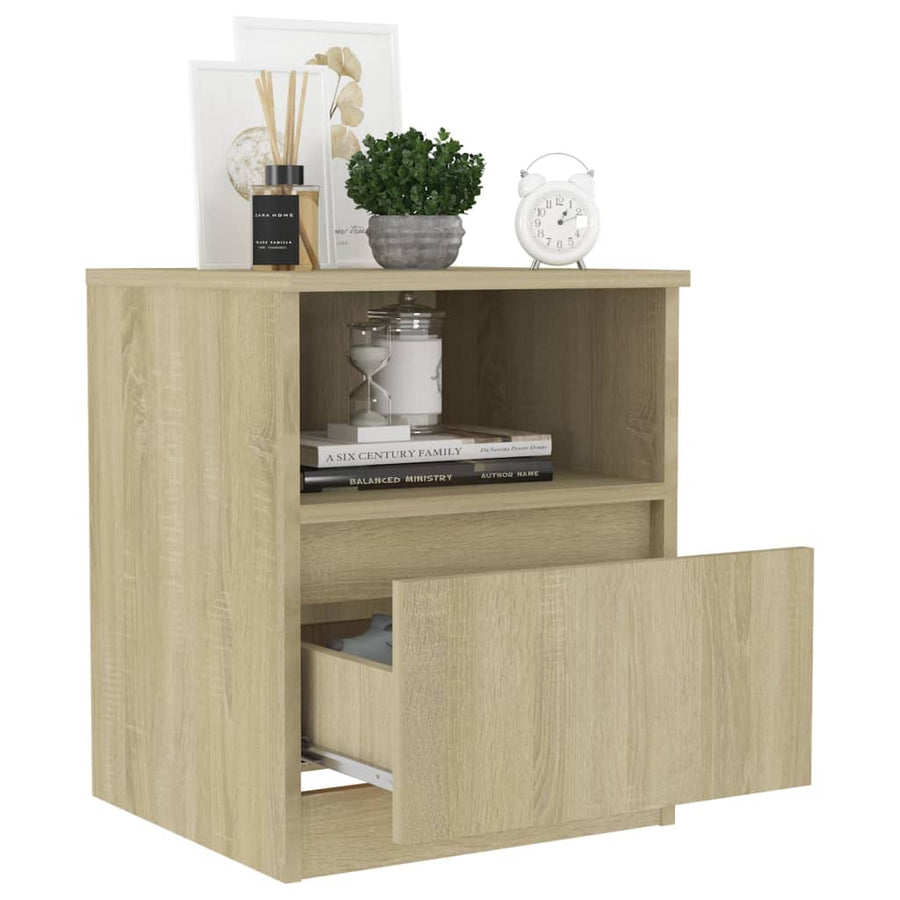 Nachtkastjes 40X40X50 Cm Spaanplaat Kleurig 2 Sonoma eiken