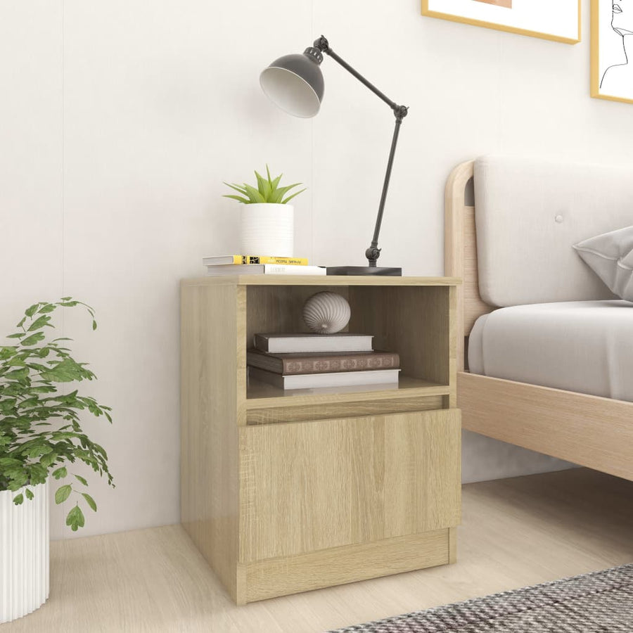 Nachtkastjes 40X40X50 Cm Spaanplaat Kleurig 2 Sonoma eiken