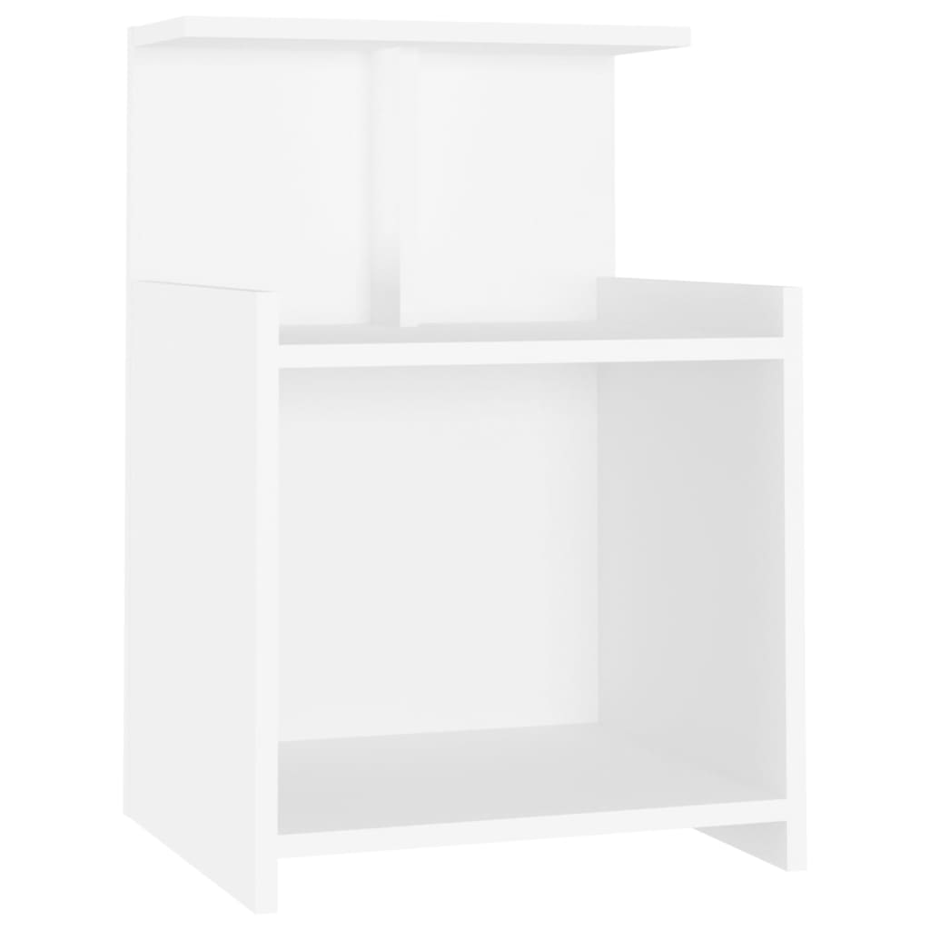 Nachtkastje 40x35x60 cm spaanplaat wit 1 Wit