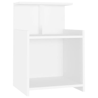 Nachtkastje 40x35x60 cm spaanplaat wit 1 Wit