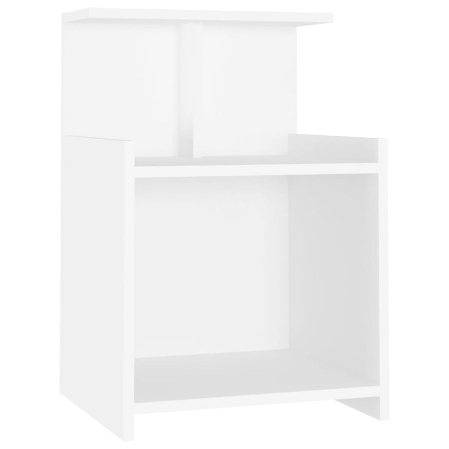 Nachtkastjes 2 st 40x35x60 cm spaanplaat wit 2 Wit