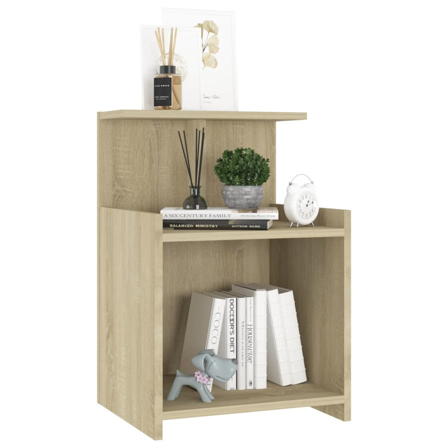Nachtkastjes 2 st 40x35x60 cm spaanplaat sonoma eikenkleurig 2 Sonoma eiken