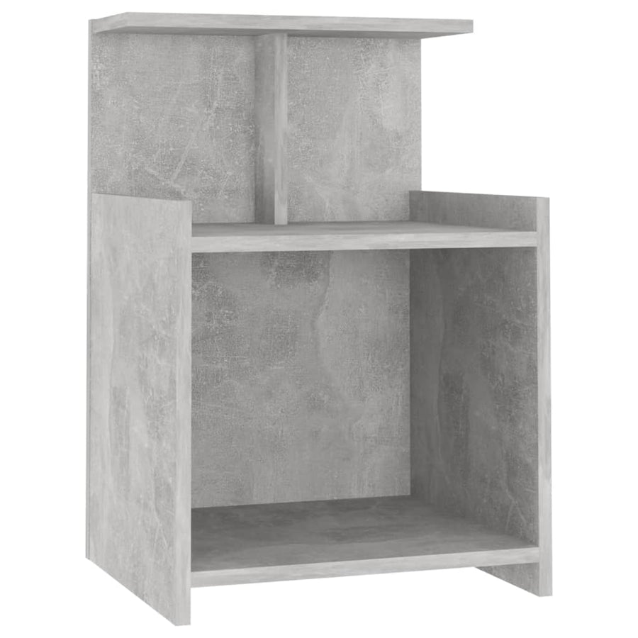 Nachtkastje 40x35x60 cm spaanplaat betongrijs 1 Betongrijs