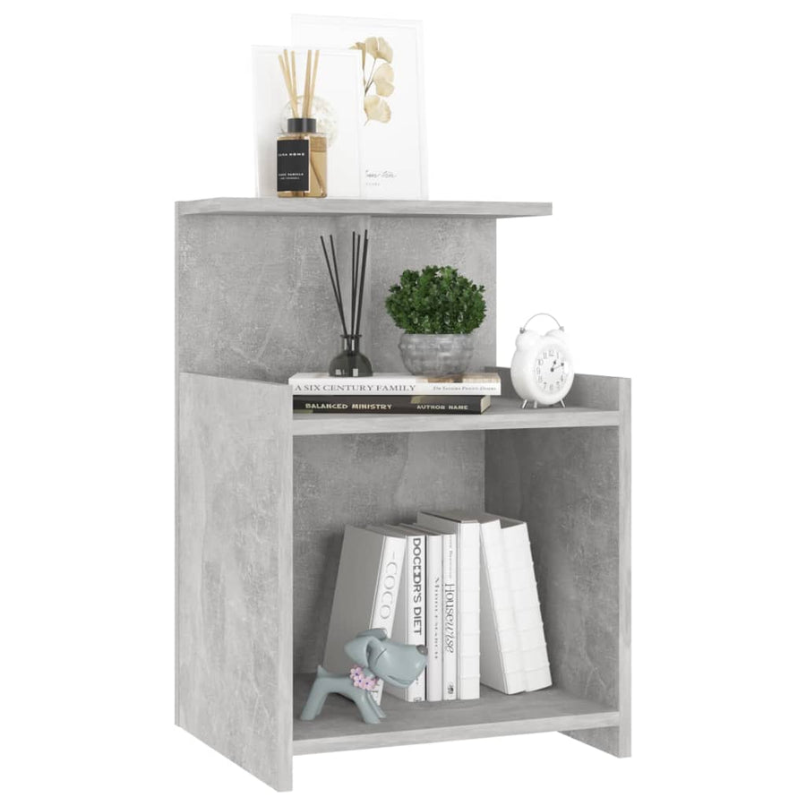 Nachtkastjes 2 st 40x35x60 cm spaanplaat betongrijs 2 Betongrijs