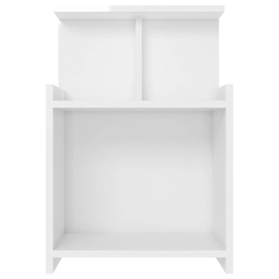 Nachtkastje 40X35X60 Cm Spaanplaat Hoogglans Wit