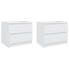 Bedside tables 2 pcs 50x39x43.5 cm engineered wood white