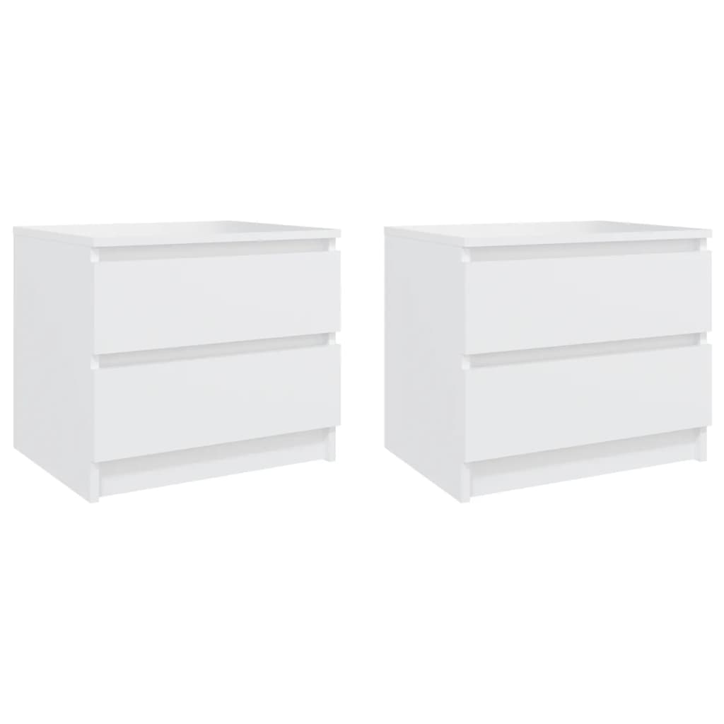 Nachtkastjes 50X39X43,5 Cm Spaanplaat 2 Wit