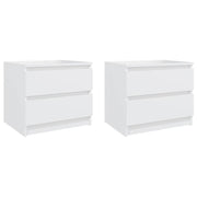 Nachtkastjes 2 st 50x39x43,5 cm spaanplaat wit