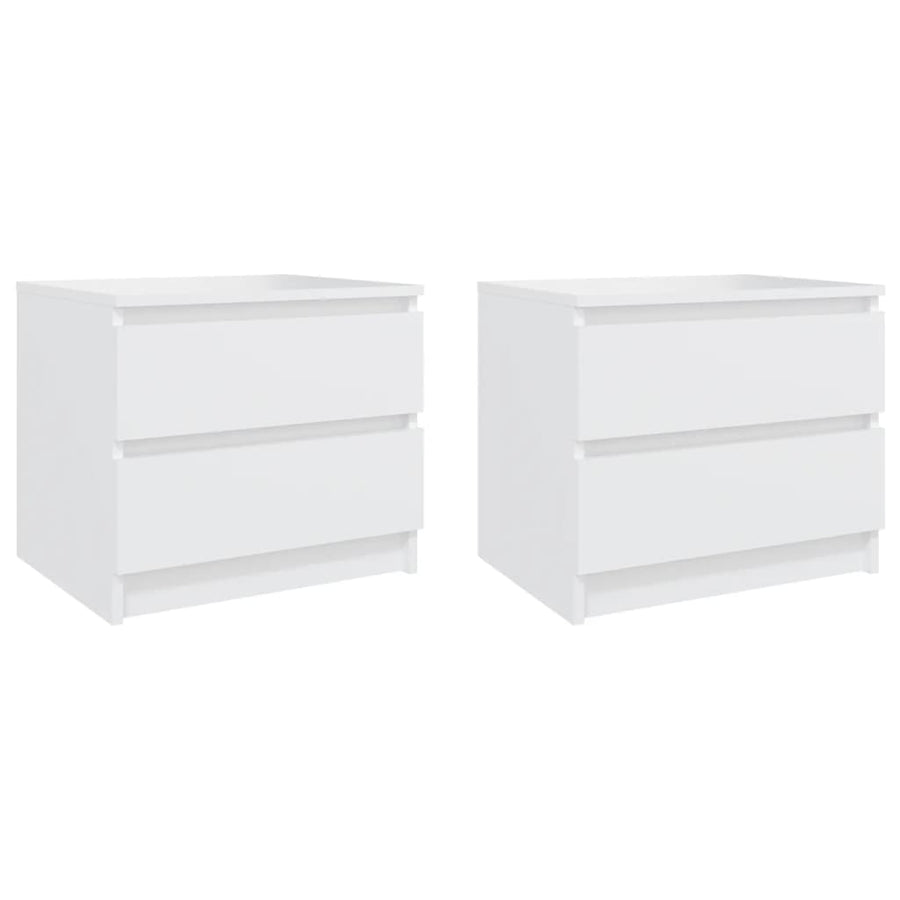 Nachtkastjes 50X39X43,5 Cm Spaanplaat 2 Wit