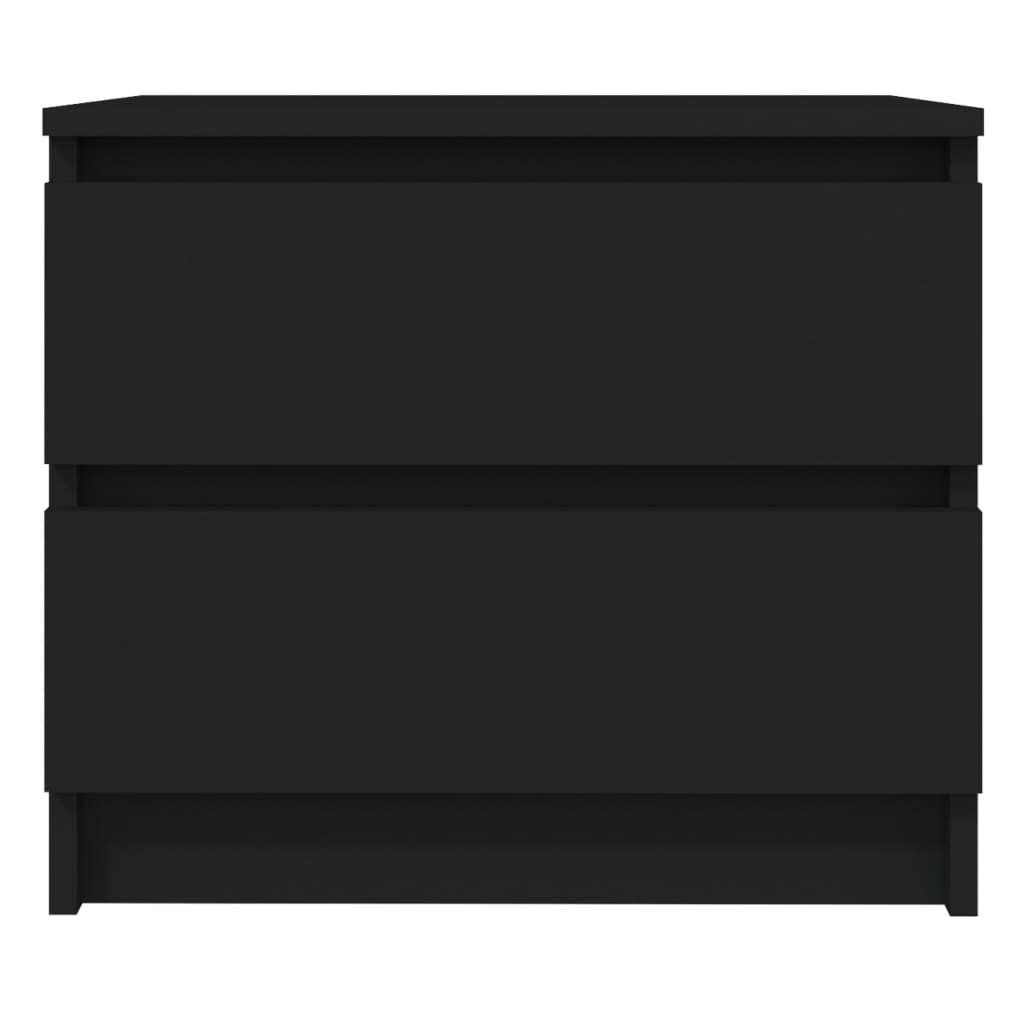 Nachtkastjes 2 st 50x39x43,5 cm bewerkt hout zwart