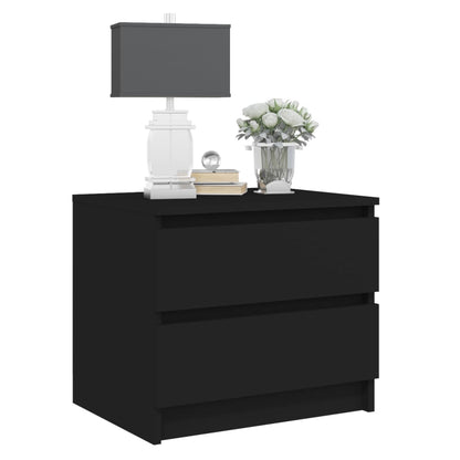 Nachtkastjes 2 st 50x39x43,5 cm bewerkt hout zwart