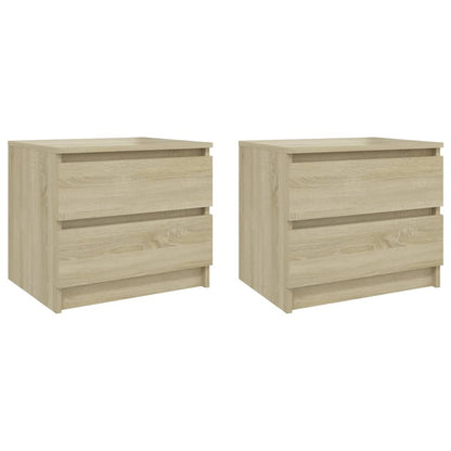 Nachtkastjes 50X39X43,5 Cm Spaanplaat Kleurig 2 Sonoma eiken