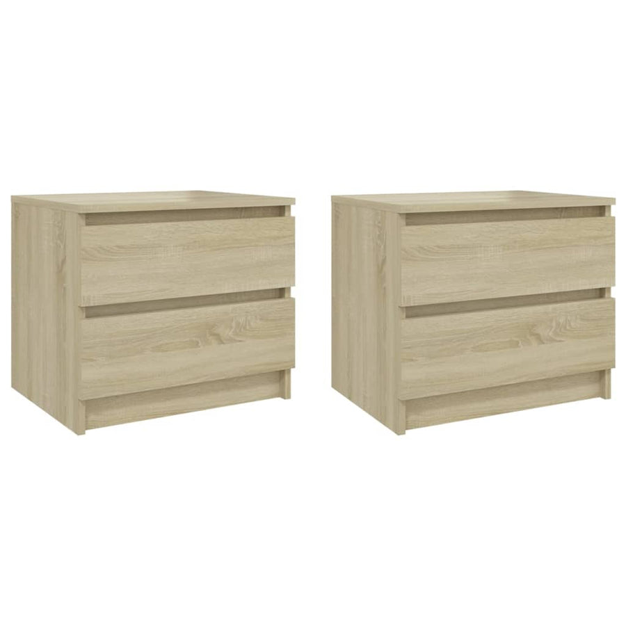 Nachtkastjes 50X39X43,5 Cm Spaanplaat Kleurig 2 Sonoma eiken