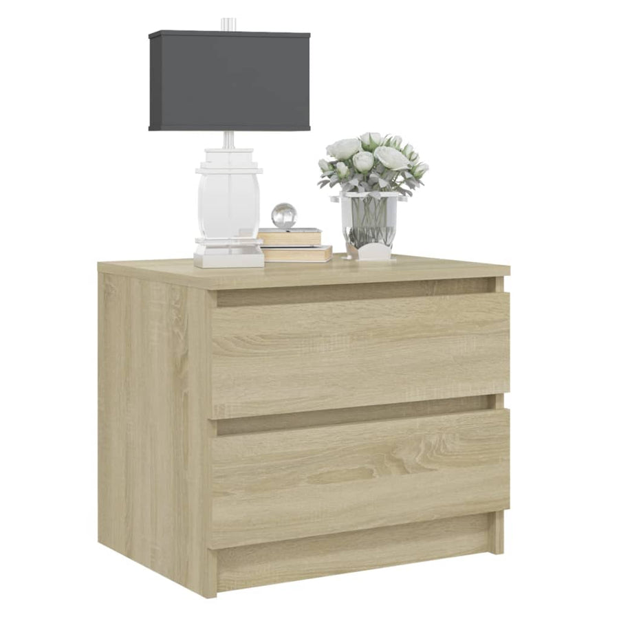 Nachtkastjes 50X39X43,5 Cm Spaanplaat Kleurig 2 Sonoma eiken