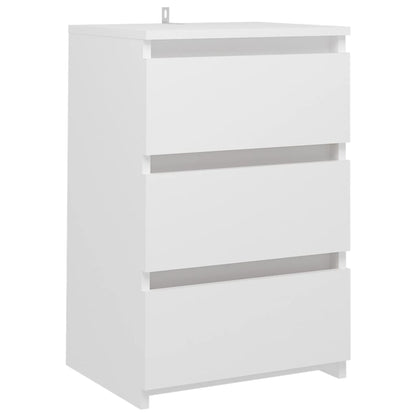 Nachtkastjes 2 st 40x35x62,5 cm spaanplaat wit 2 Wit