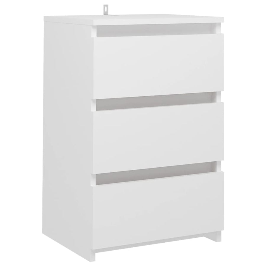 Nachtkastjes 2 st 40x35x62,5 cm spaanplaat wit 2 Wit