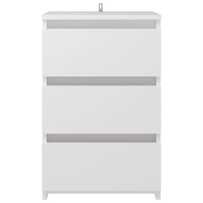 Nachtkastjes 2 st 40x35x62,5 cm spaanplaat wit 2 Wit