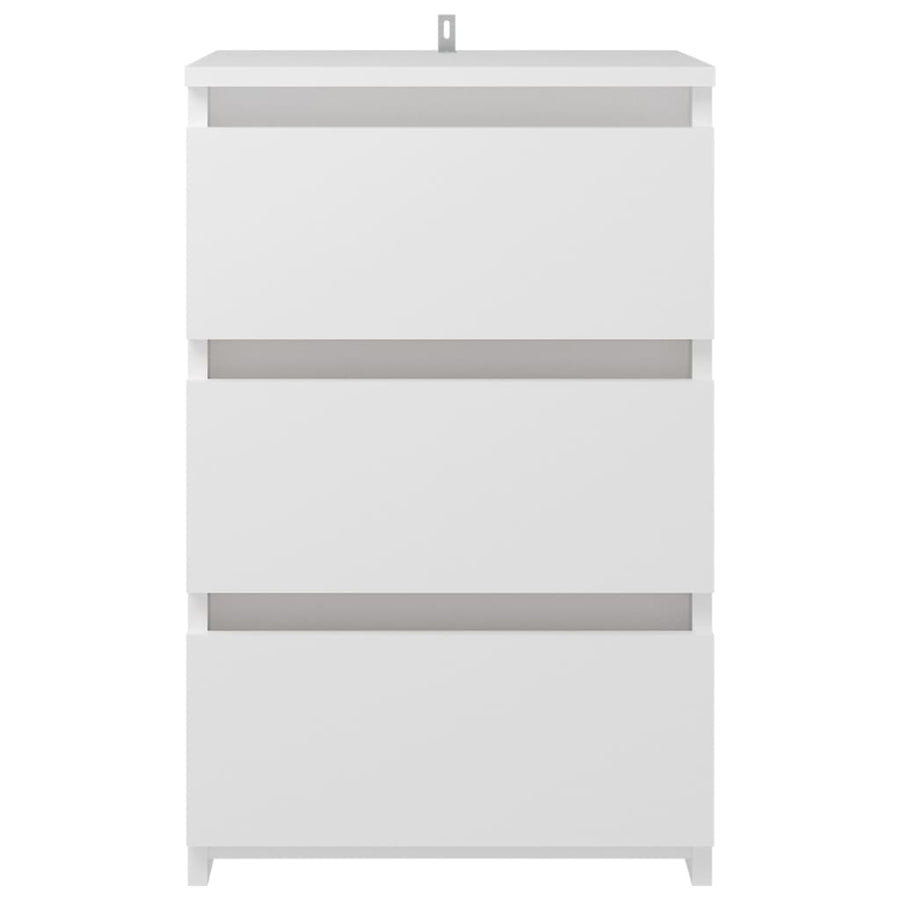 Nachtkastjes 2 st 40x35x62,5 cm spaanplaat wit 2 Wit