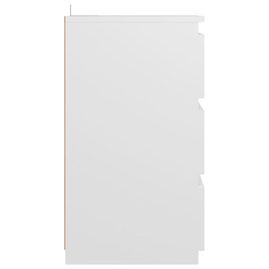 Nachtkastjes 2 st 40x35x62,5 cm spaanplaat wit 2 Wit