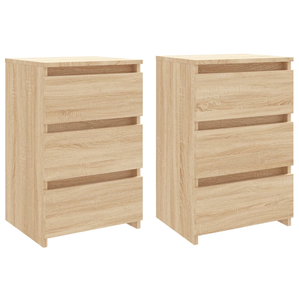 Nachtkastjes 2 st 40x35x62,5 cm spaanplaat sonoma eikenkleurig 2 Sonoma eiken