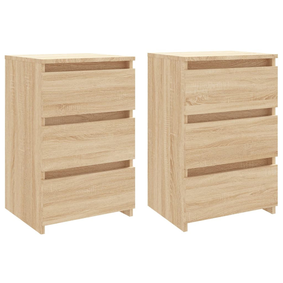 Nachtkastjes 2 st 40x35x62,5 cm spaanplaat sonoma eikenkleurig 2 Sonoma eiken