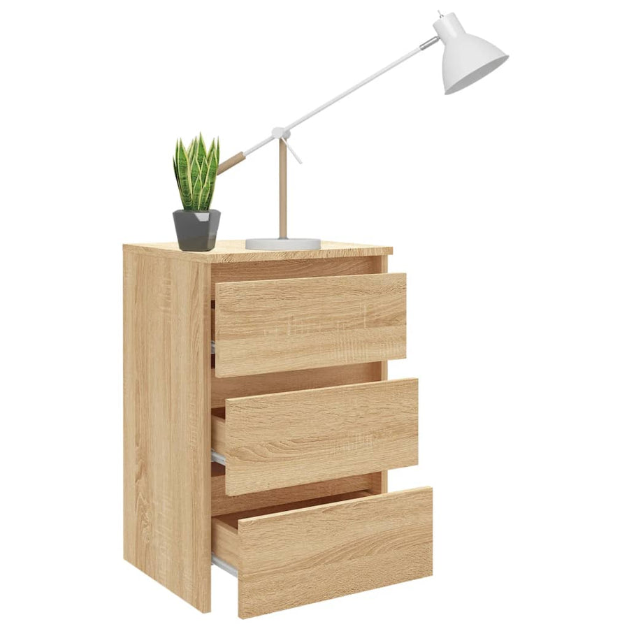 Nachtkastjes 2 st 40x35x62,5 cm spaanplaat sonoma eikenkleurig 2 Sonoma eiken