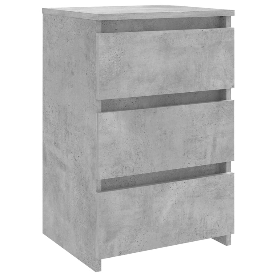 Nachtkastje 40x35x62,5 cm spaanplaat betongrijs 1 Betongrijs