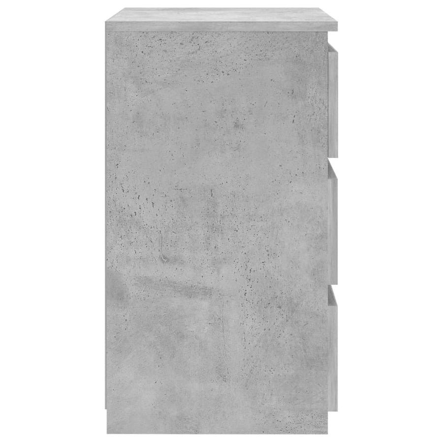 Nachtkastje 40x35x62,5 cm spaanplaat betongrijs 1 Betongrijs