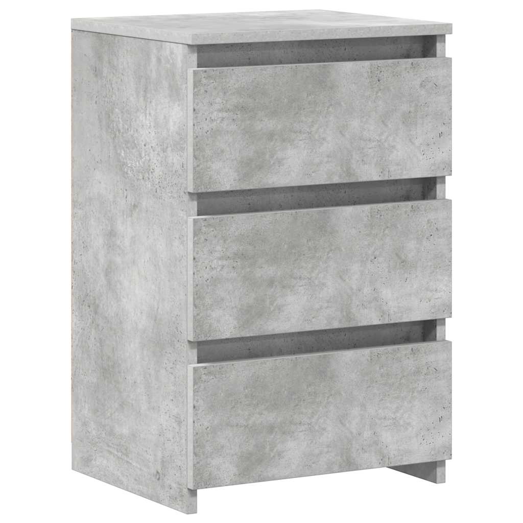 Nachtkastjes 2 st 40x35x62,5 cm bewerkt hout betongrijs