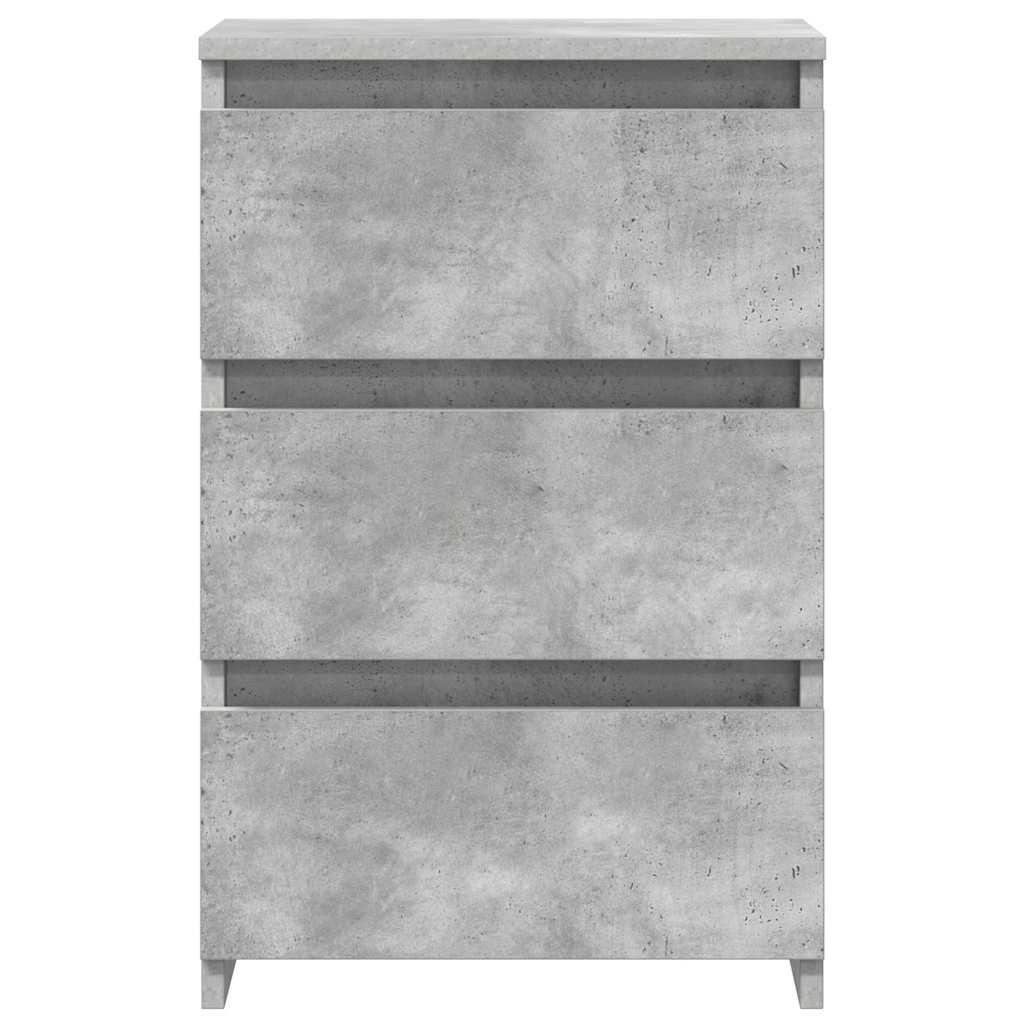 Nachtkastjes 2 st 40x35x62,5 cm bewerkt hout betongrijs