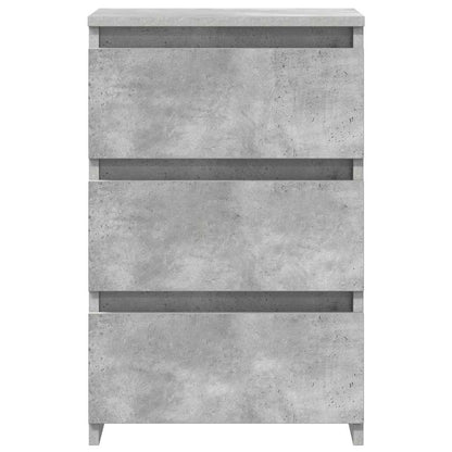 Nachtkastjes 2 st 40x35x62,5 cm bewerkt hout betongrijs