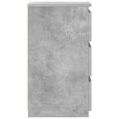 Nachtkastjes 2 st 40x35x62,5 cm bewerkt hout betongrijs